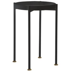 Nordic Design Čern&yacute; kovov&yacute; odkl&aacute;dac&iacute; stolek Nollan 40 cm