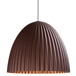 Nordic Design Hnědo měděn&eacute; kovov&eacute; z&aacute;věsn&eacute; světlo Liss 70 cm