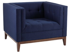 Nordic Design Inkoustově modr&eacute; l&aacute;tkov&eacute; křeslo Tomm