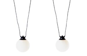 Nordic Design Op&aacute;lově b&iacute;l&eacute; skleněn&eacute; z&aacute;věsn&eacute; světlo Dion Easy II.