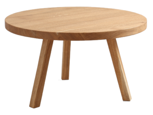 Nordic Design Př&iacute;rodn&iacute; masivn&iacute; konferenčn&iacute; stolek Tre &Oslash; 80 cm