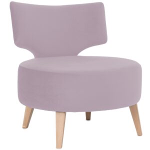 Nordic Design Růžov&eacute; sametov&eacute; křeslo Full
