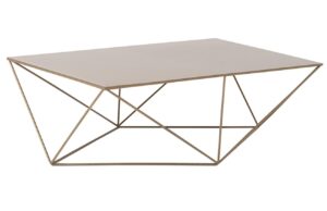 Nordic Design Zlat&yacute; kovov&yacute; konferenčn&iacute; stolek Deryl 140 x 80 cm