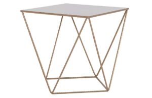 Nordic Design Zlat&yacute; kovov&yacute; konferenčn&iacute; stolek Deryl 55 x 55 cm