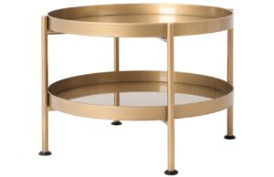 Nordic Design Zlat&yacute; kovov&yacute; konferenčn&iacute; stolek Nollan 60 cm