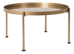 Nordic Design Zlat&yacute; kovov&yacute; konferenčn&iacute; stolek Nollan II 80 cm