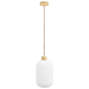 Nordic Living B&iacute;l&eacute; z&aacute;věsn&eacute; světlo Argallo 20 cm