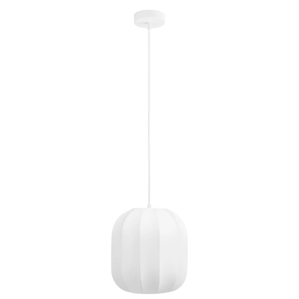 Nordic Living Bílé závěsné světlo Coven 25 cm
