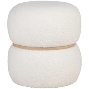 Nordic Living B&iacute;l&yacute; boucl&eacute; puf Manoda 41 cm