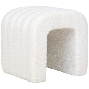 Nordic Living B&iacute;l&yacute; boucl&eacute; taburet Colma 41 x 35 cm