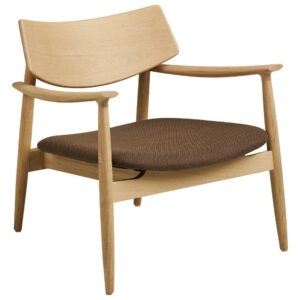 Nordic Living Hněd&eacute; dubov&eacute; křeslo Olivera