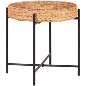 Nordic Living Odkl&aacute;dac&iacute; stolek Issur 50 cm z př&iacute;rodn&iacute;ch vl&aacute;ken
