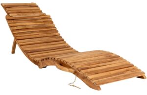 Nordic Living Teakov&eacute; zahradn&iacute; leh&aacute;tko Rieta