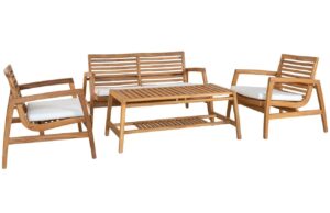 Nordic Living Teakov&yacute; zahradn&iacute; set lavice
