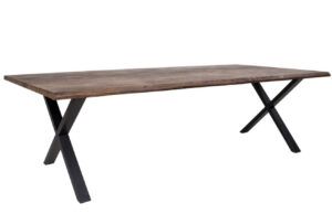 Nordic Living Tmavě hněd&yacute; dubov&yacute; j&iacute;deln&iacute; stůl Tolon 300 x 100 cm
