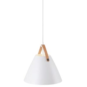 Nordlux B&iacute;l&eacute; kovov&eacute; z&aacute;věsn&eacute; světlo Strap 27 cm