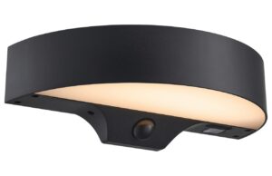 Nordlux Čern&eacute; venkovn&iacute; n&aacute;stěnn&eacute; LED světlo Monay Round Solar