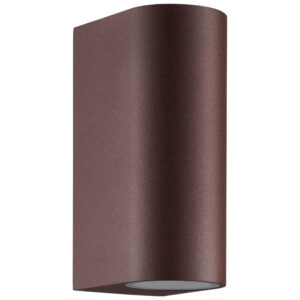 Nordlux Hněd&eacute; venkovn&iacute; n&aacute;stěnn&eacute; světlo Dion Double