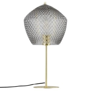 Nordlux Kouřově &scaron;ed&aacute; skleněn&aacute; stoln&iacute; lampa Orbiform