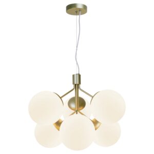 Nordlux Op&aacute;lově b&iacute;l&eacute; skleněn&eacute; z&aacute;věsn&eacute; světlo Ivona 62 cm