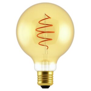 Nordlux Žlut&aacute; dekorativn&iacute; stm&iacute;vateln&aacute; LED ž&aacute;rovka Spiral Deco Globe Gold E27 4