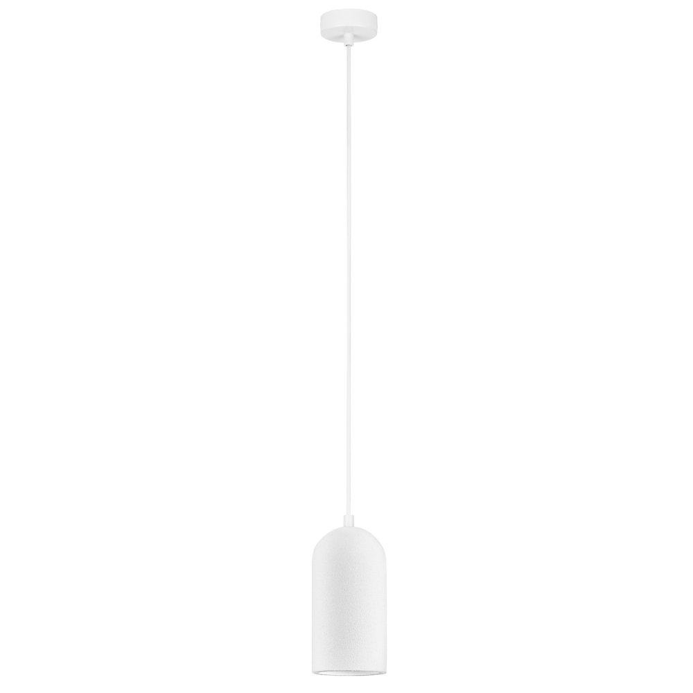 Nova Luce Bílé sádrové závěsné světlo Dome 10 cm
