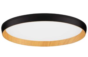 Nova Luce Čern&eacute; kovov&eacute; stropn&iacute; LED světlo Vomos 40 cm