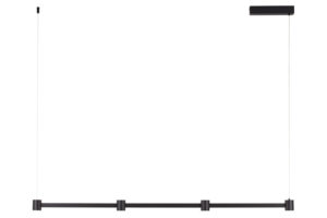Nova Luce Čern&eacute; kovov&eacute; z&aacute;věsn&eacute; LED světlo Puize 118 cm