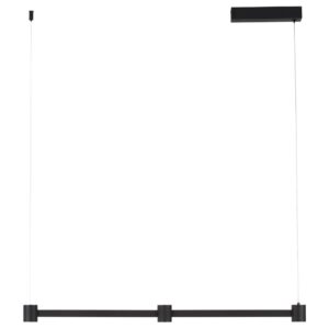 Nova Luce Čern&eacute; kovov&eacute; z&aacute;věsn&eacute; LED světlo Puize 80 cm