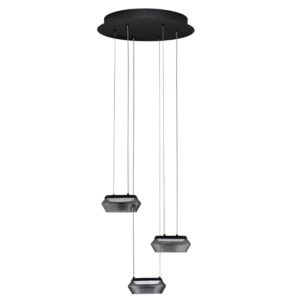 Nova Luce Kouřově &scaron;ed&eacute; skleněn&eacute; z&aacute;věsn&eacute; světlo Jailyn 35 cm
