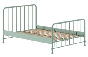 Olivově zelen&aacute; kovov&aacute; postel Vipack Bronxx 140 x 200 cm