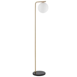 Op&aacute;lově b&iacute;l&aacute; skleněn&aacute; stojac&iacute; lampa Nova Luce Alvarez 140 cm
