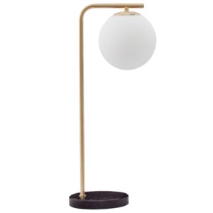 Op&aacute;lově b&iacute;l&aacute; skleněn&aacute; stoln&iacute; lampa Nova Luce Alvarez