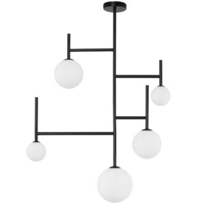 Op&aacute;lově b&iacute;l&eacute; skleněn&eacute; z&aacute;věsn&eacute; světlo Nova Luce Licato 73 cm