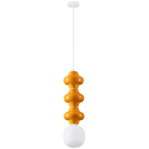 Oranžov&eacute; z&aacute;věsn&eacute; světlo Nova Luce Clio II. 18 cm