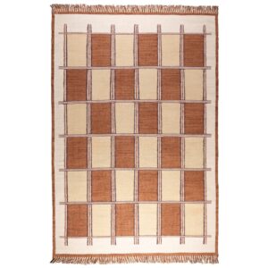 Oranžovo-b&eacute;žov&yacute; bavlněn&yacute; koberec DUTCHBONE GAMBIT 200 x 300 cm