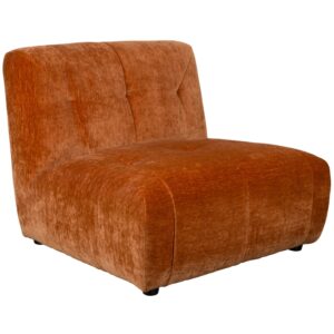 Oranžov&yacute; sametov&yacute; modul DUTCHBONE GIADA 92 x 91 cm