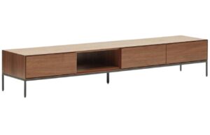 Ořechov&yacute; TV stolek Kave Home Vedrana 195 x 40 cm