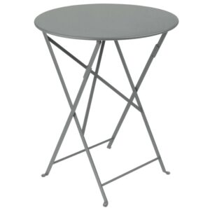 Popelově &scaron;ed&yacute; kovov&yacute; skl&aacute;dac&iacute; stůl Fermob Bistro &Oslash; 60 cm
