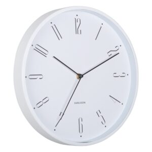 Present time B&iacute;l&eacute; n&aacute;stěnn&eacute; hodiny Grand 30 cm