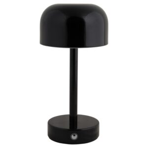 Present time Čern&aacute; kovov&aacute; nab&iacute;jec&iacute; stoln&iacute; LED lampa Jem