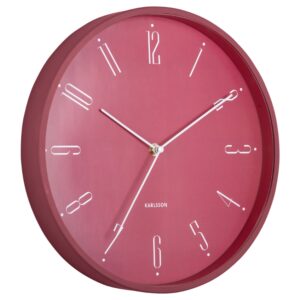Present time Růžov&eacute; n&aacute;stěnn&eacute; hodiny Grand 30 cm