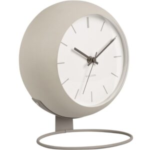 Present time Světle &scaron;ed&eacute; kovov&eacute; stoln&iacute; hodiny Haleen 21 cm