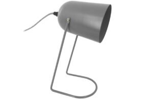 Present time Tmavě &scaron;ed&aacute; matn&aacute; kovov&aacute; stoln&iacute; lampa Riley 30 cm