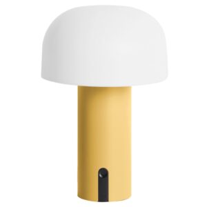 Present time Žlut&aacute; plastov&aacute; stoln&iacute; LED lampa Cecile