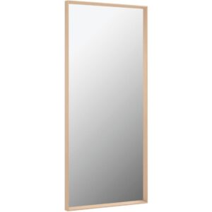 Př&iacute;rodn&iacute; dřevěn&eacute; n&aacute;stěnn&eacute; zrcadlo Kave Home Nerina 80 x 180 cm