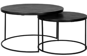 Richmond Kovov&yacute; set konferenčn&iacute;ch stolků Bolder 60/80 cm