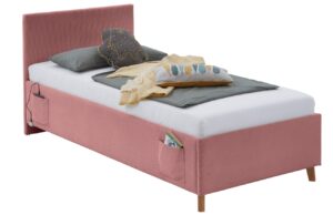 Růžov&aacute; man&scaron;estrov&aacute; postel Meise M&ouml;bel Cool 90 x 200 cm s &uacute;ložn&yacute;m prostorem