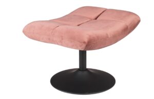 Růžov&aacute; sametov&aacute; podnožka DUTCHBONE Bar