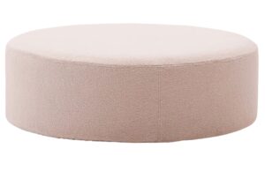 Růžov&yacute; boucl&eacute; taburet Kave Home Kaeli 120 cm